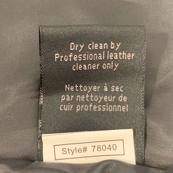 North End Sz Med Genuine Leather Jacket Black - Picture 6 of 7